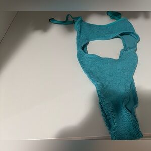 NWT BOUND BY BOND-EYE Mishy Cutout One-Piece Swimsuit Teal Women’s One-Size